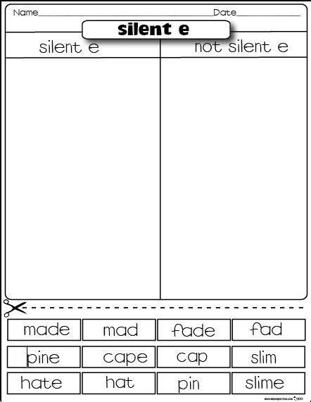 11 Best Images Of Long A Silent E Worksheets
