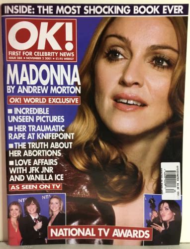 Madonna Ok Magazine 288 Tabloid Uk Nov 2 2001 Brand New