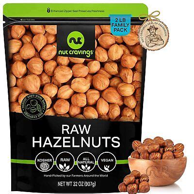 Raw Hazelnuts Filberts With Skin No Shell Ounce Lb Ebay