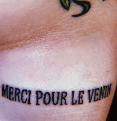 Got The Iconic French Tattooed On My Arm Today Its My Second My Chem