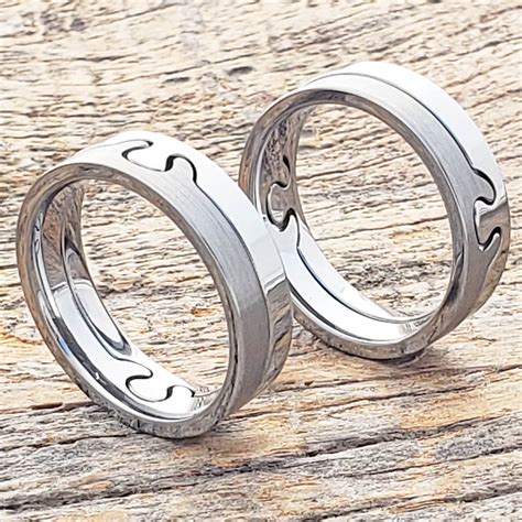 Interlocking Brushed Puzzle Rings Forever Metals