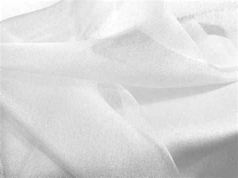 Sparkle Organza Fabric White