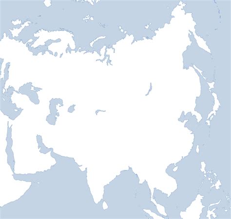 Blank Map Of Asia With And Without Country Names Zohal