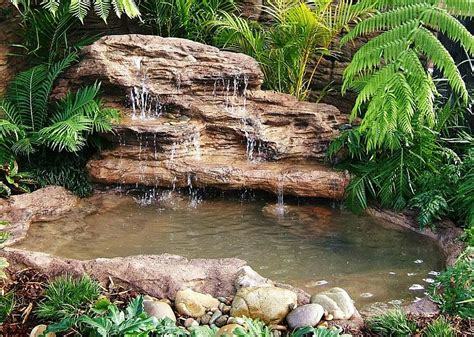 Large Backyard Landscape Pond Waterfall Kits Fake Rocks