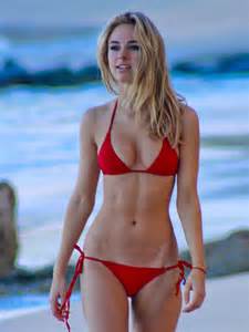 Kimberley Garner Wearing Red Bikini In Caribbean Gotceleb