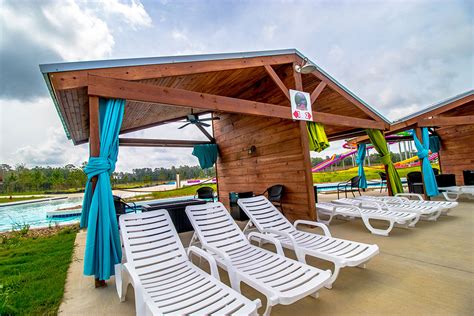 Cabanas Big Rivers Water Park Wet Dry And Aerial Fun New Caney Tx