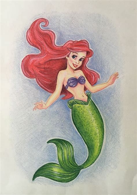 Drawing Of Little Mermaid