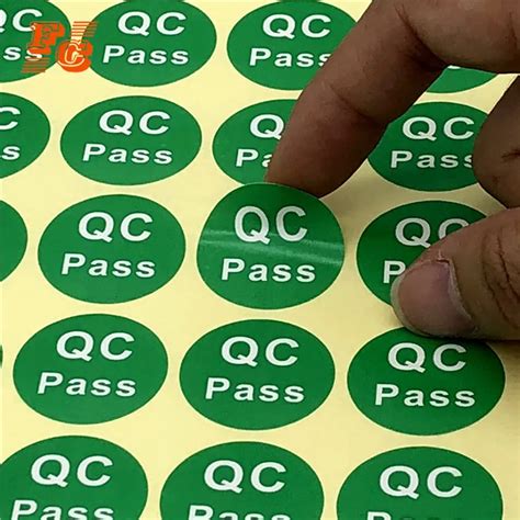 Circle Adhesive Paper Qc Pass Sticker For Product Passed Label Buy Circle Product Stickerqc