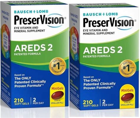Bausch Lomb Preservision Areds 2 Formula 210 Softgels Eye Vitamin 2