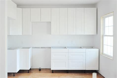 This will allow you to move around without base cabinets in the way. 14 Tips for Assembling and Installing IKEA Kitchen Cabinets