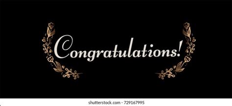 Congratulations Beautiful Greeting Card Poster Stock Vector Royalty