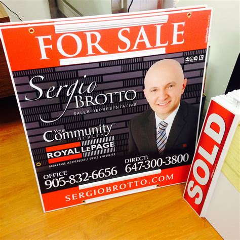Realtor Your Community Royal Lepage For Sale Sign With Sliders For