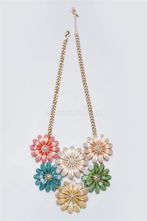 Metal Feminine Necklace Form Flowers Stock Photos Free And Royalty Free