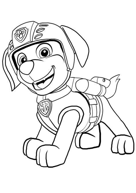 Zuma Rocky Paw Patrol Ausmalbilder Paw Patrol Mighty Pups Coloring