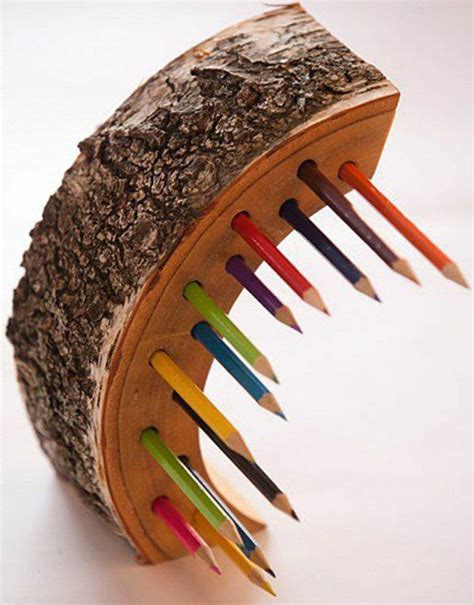 Objet En Bois À Fabriquer Soi Même Objet En Bois Flotte Pot A Crayon Bricolage Facile Deco