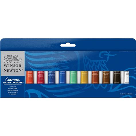 Buy Winsor And Newton Cotman Watercolour Set 12 Colours 8ml At