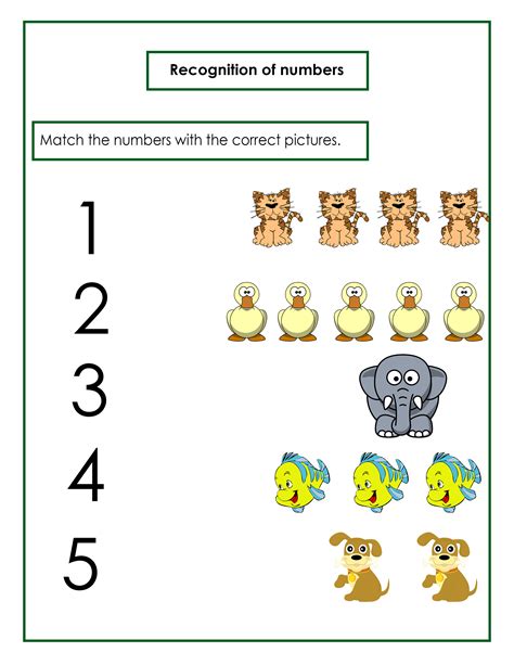 Count The Animals And Match Them With The Numbers This Will Help Your