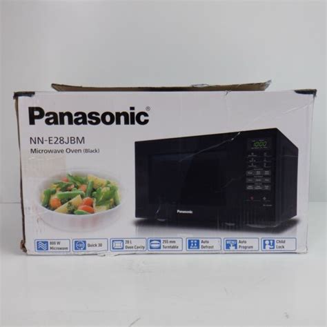 Panasonic Nn E28jbmbpq 20l Compact Solo Microwave Black For Sale