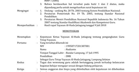 Download contoh surat izin tidak masuk kuliah. Contoh Surat Permohonan Menjadi Guru Tetap Yayasan ...