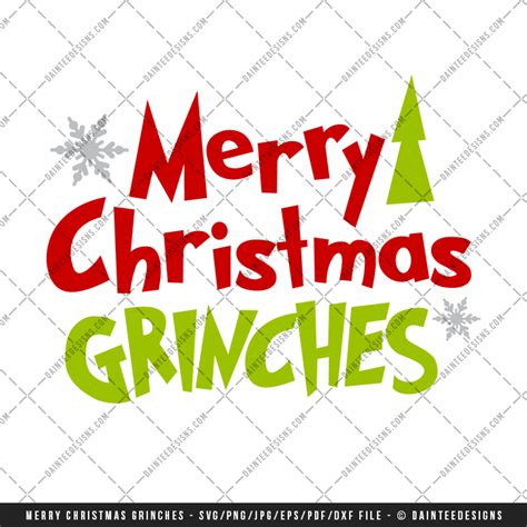Merry Christmas Grinches – SVG, DXF, EPS, Digital Cutting File