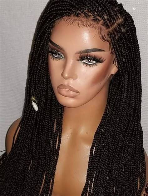 Braided Wig Box Braids Wig Lace Front Box Braid Wig Full Lace Etsy