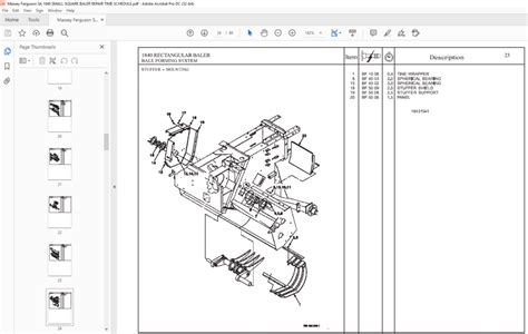 Massey Ferguson SA 1840 Small Square Baler Repair Time Schedule Manual PDF DOWNLOAD