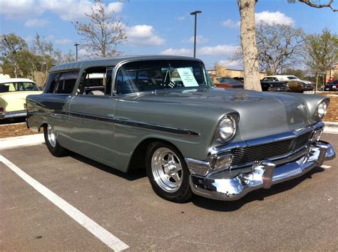 Handsome 1956 Chevy Nomad Hot Rod Chevy Nomad Old Classic Cars Chevy
