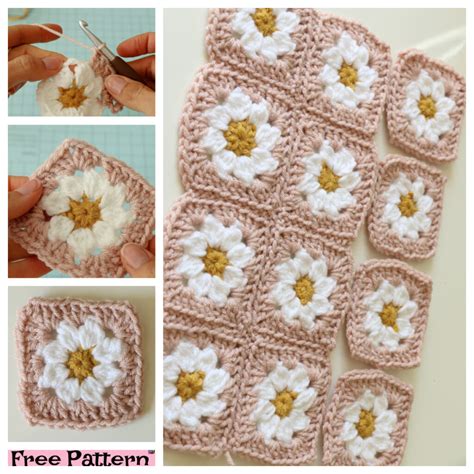 Crochet Daisy Granny Square Free Pattern Diy Ever