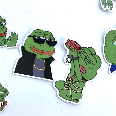 17pcslot Sad Pepe The Frog Notebook Refrigerator Skateboard Trolley Case Decals Ebay