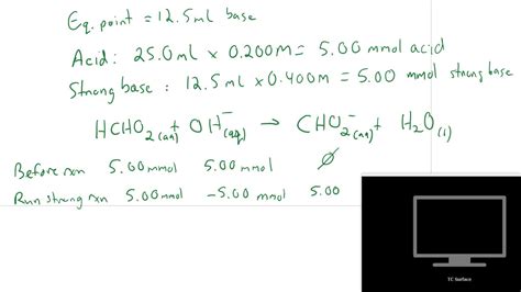 Finding The Ph During Titration Of A Weak Acid With A Strong Base At