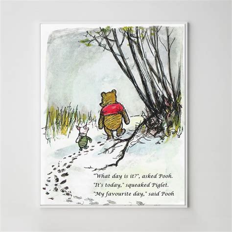 Thank you guys for watching! Winnie the Pooh Quotes What day is it Print Disney Pooh | Etsy