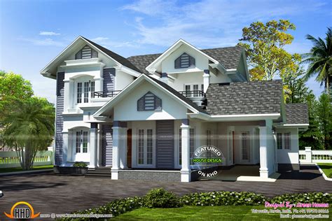 Modern Sloped Roof 4 Bhk House Kerala Home Design And Floor Plans