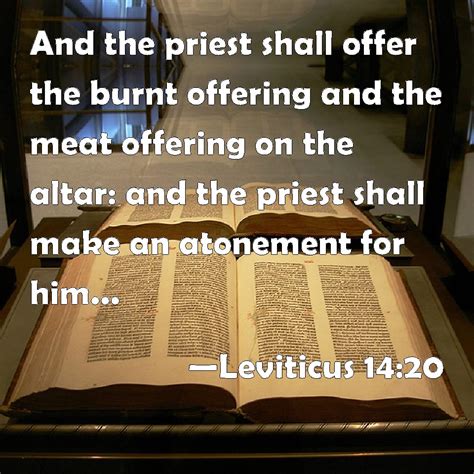 Leviticus 1420 And The Priest Shall Offer The Burnt Offering And The