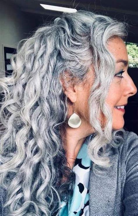 48 Cool Grey Hair Ideas For 2019 That Look Futuristic Grey Curly Hair