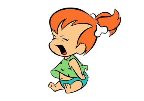 Check out this transparent Pebbles Flintstone crying PNG image png image