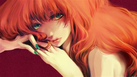 Red Hair Anime Girl Wallpapers Wallpaperboat