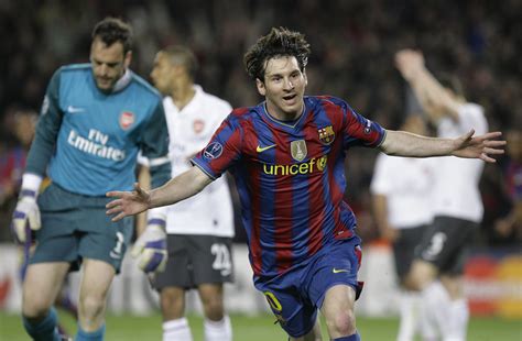 Remembering Lionel Messi S Champions League Quadruple Vs Arsenal