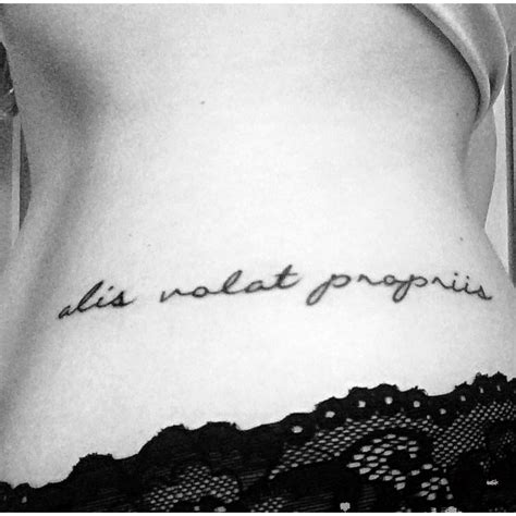 Alis volat propriis temporary tattoo. "Alis volat propriis," Latin phrase meaning "she flies