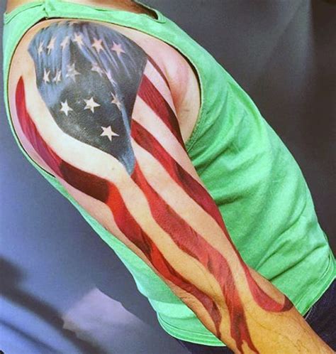 Top 60 Best American Flag Tattoos For Men Usa Designs