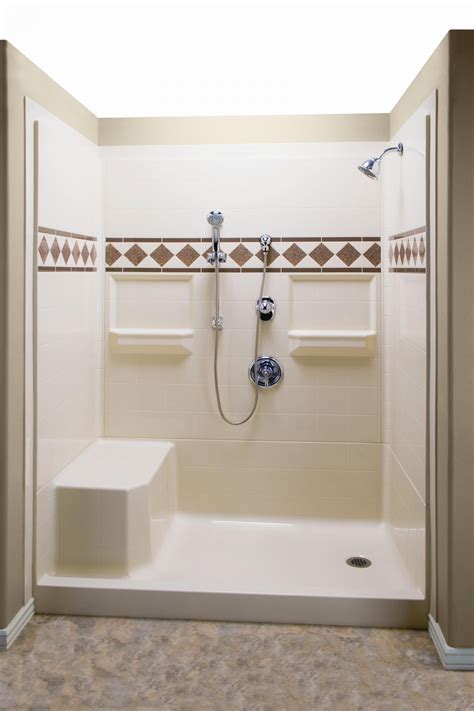 Lowes shower enclosures shower stalls kits showers the home depot. shower with built in bench - Google Search | Fiberglass ...