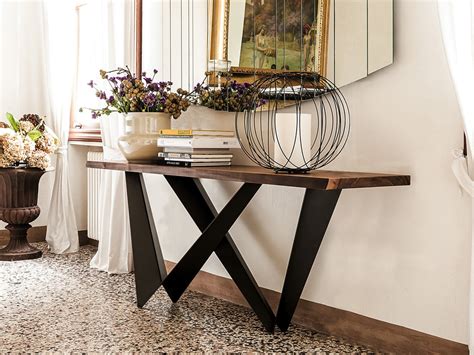 The plate is in scagliola. Cattelan Italia Westin Wood Console Table by Giorgio ...