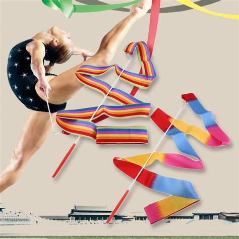 4M Universal Gym Dance Ribbon Rhythmic Art Gymnastic Streamer Twirling