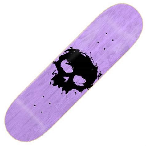 Zero Skateboards Single Blood Skull Purple Skateboard Deck 85