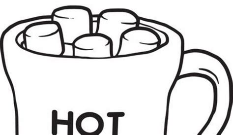 Hot Chocolate With Marshmallows Coloring Page Coloring Pages 15300 The Best Porn Website