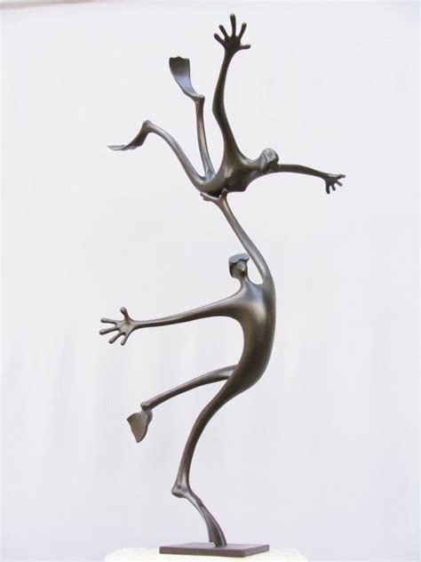 Bronze Human Form Abstract Sculpture By Sculptor Plamen Dimitrov