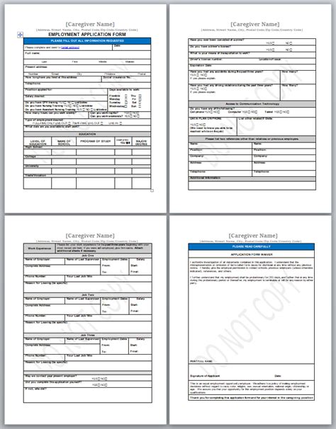 Besides you have to sign the on job applications, oif stands for operation iraqi freedom. Hiring Caregiver Documents Preview Professional Caregiver ...