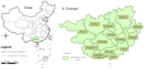 Administrative Map Of Guangxi Province Download Scientific Diagram