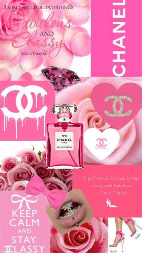 Chanel Pink And Collage Image Rose Gold Wallpaper Iphone Wallpaper