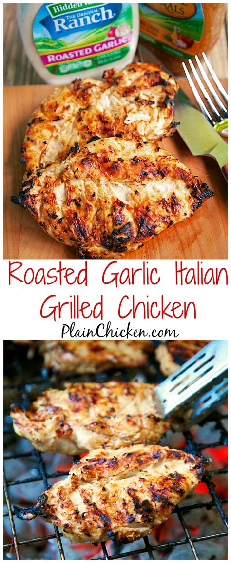 Maybe you would like to learn more about one of these? Roasted Garlic Italian Grilled Chicken - Plain Chicken