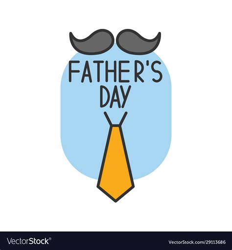 Fathers Day Color Icon Royalty Free Vector Image